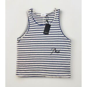 Rhude Striped Signature Logo Tank Top Size M Brand New
